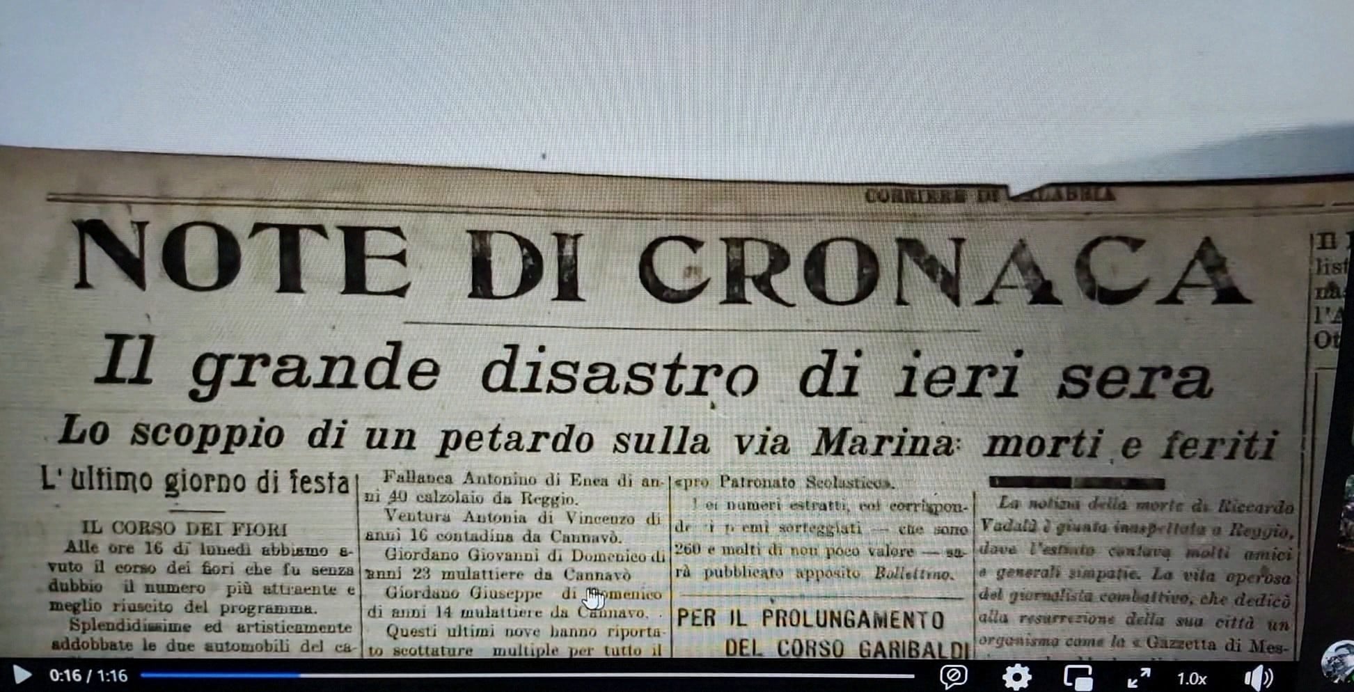 articolo morto festa di madonna