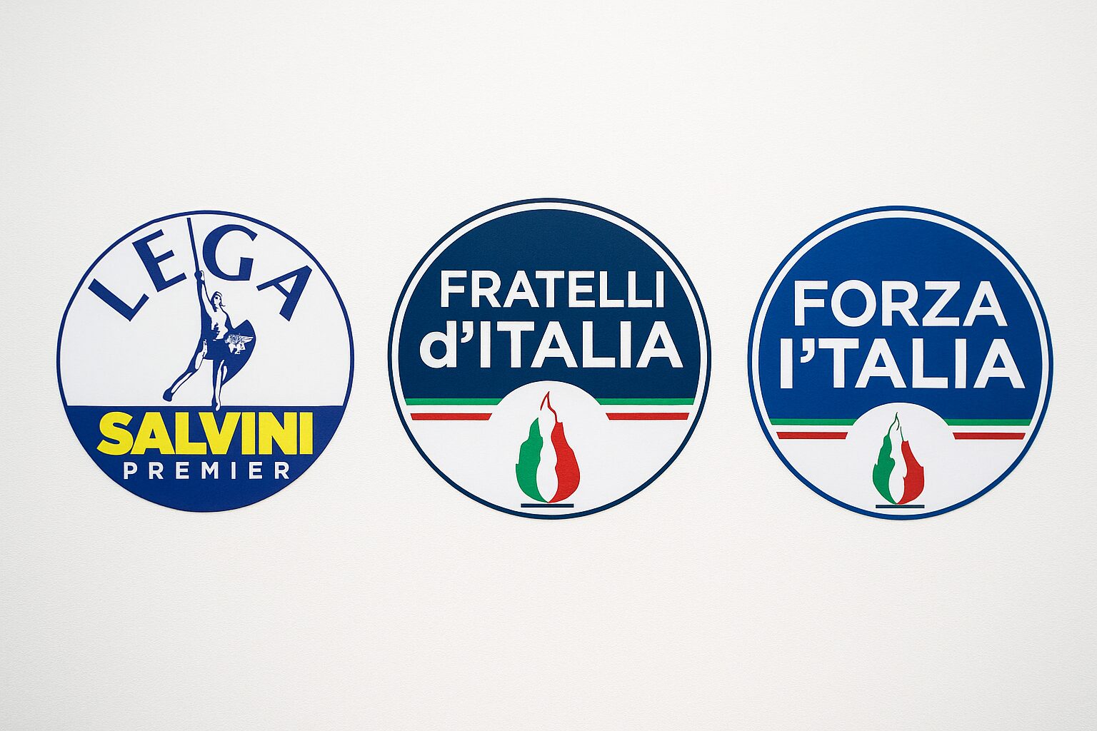 bandiere lega, forza italia, fratelli d’italia (2)
