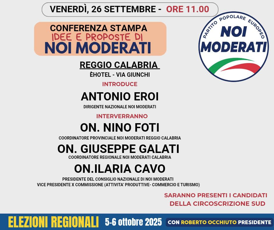 conferenza noi moderati reggio calabria