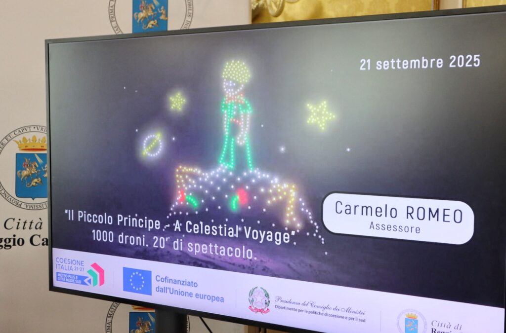 conferenza presentazione spettacolo droni il piccolo principe reggio calabria