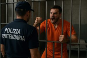 detenuto aggredisce agente polizia penitenziaria in carcere