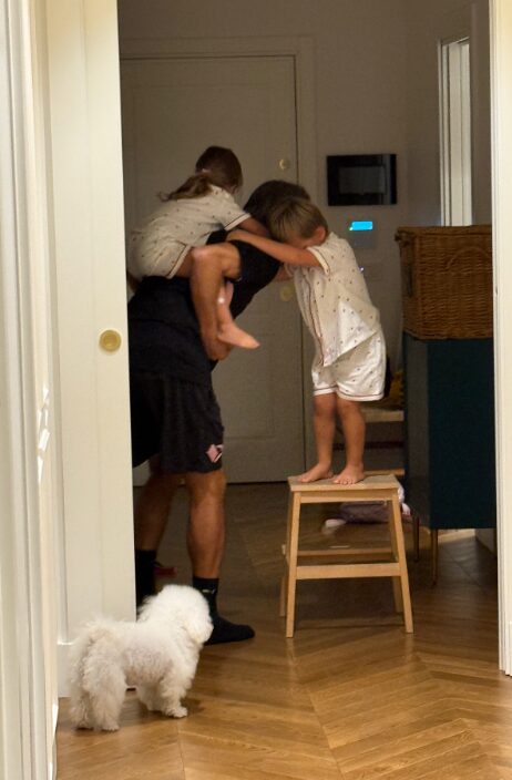 famiglia inzaghi con angela robusti e figli