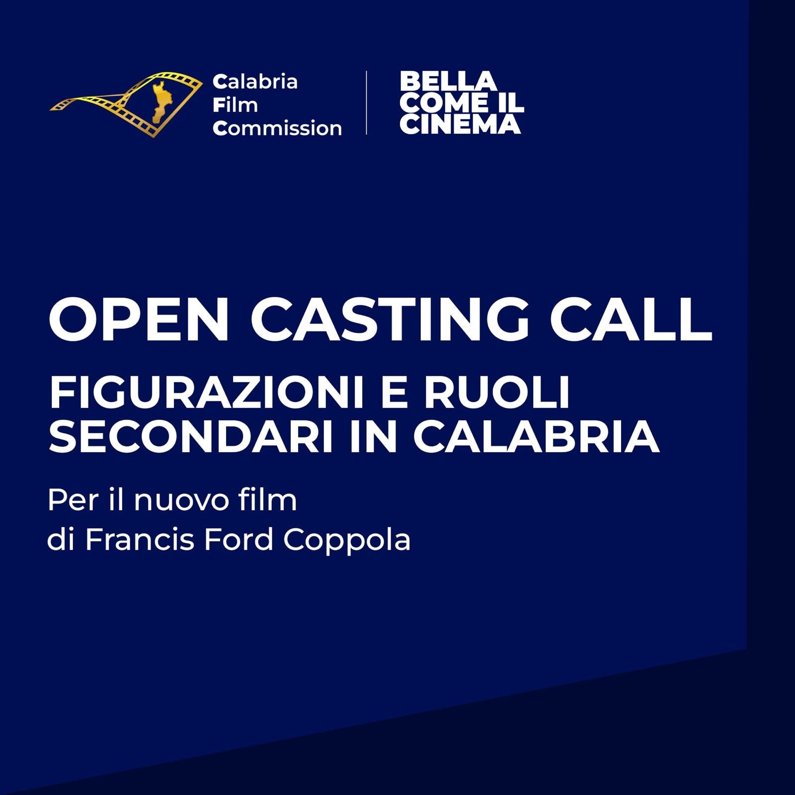 open casting call calabria film commission film coppola