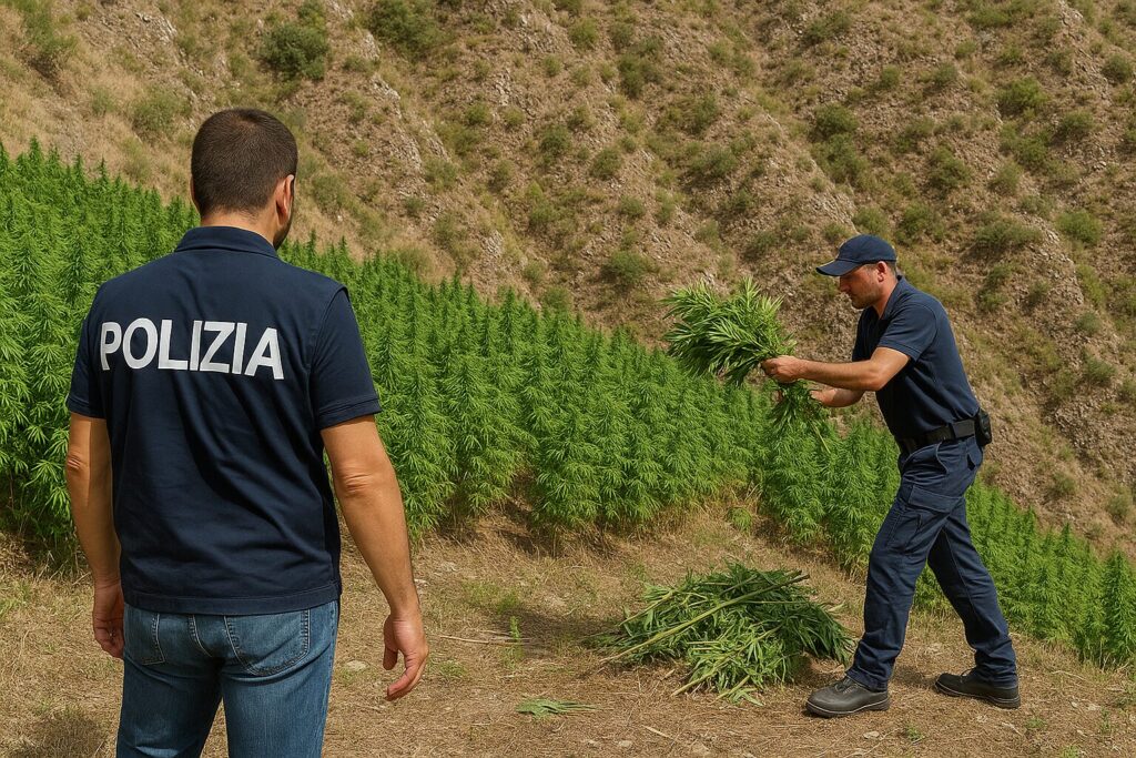 piante di cannabis polizia