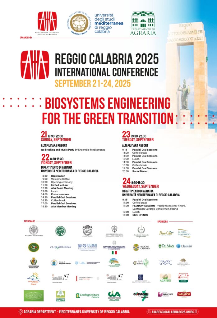 Conferenza dell’Associazione Italiana di Ingegneria Agraria