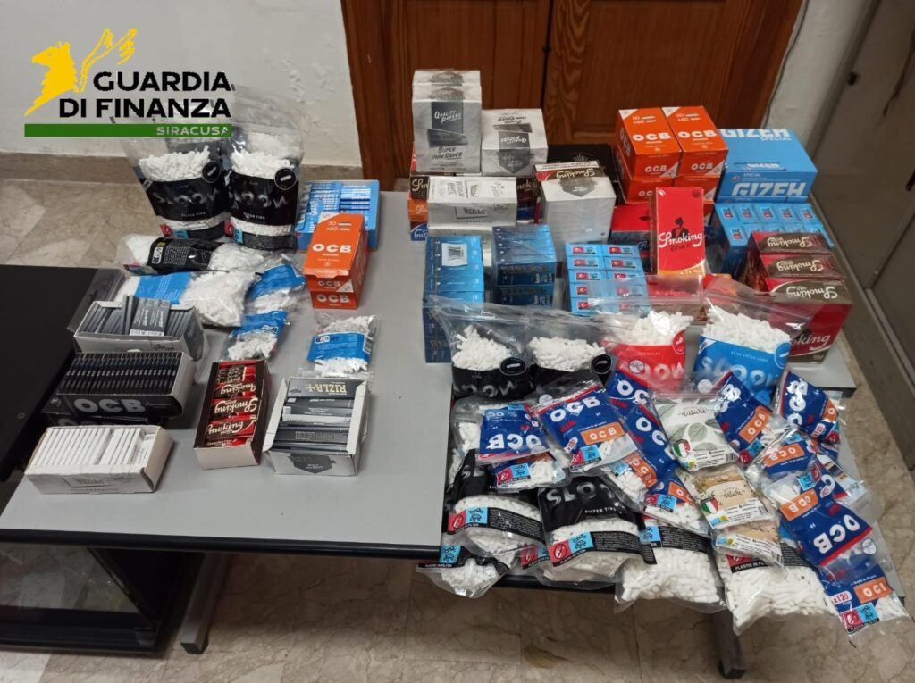 sequestro filtri e cartine per sigarette