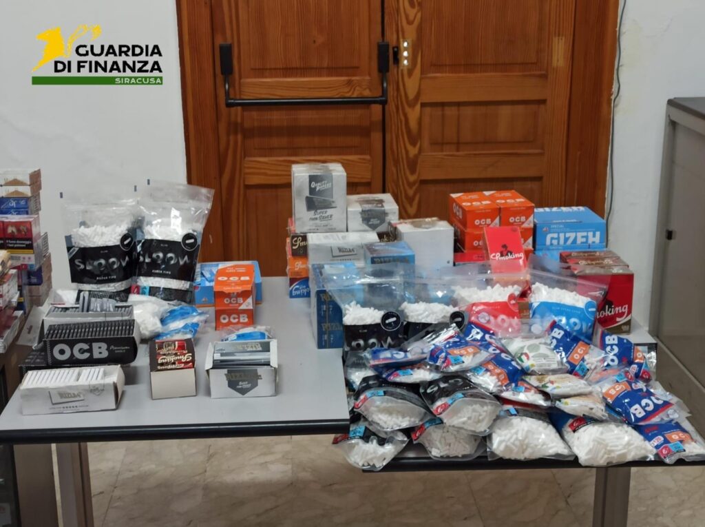 sequestro filtri e cartine per sigarette