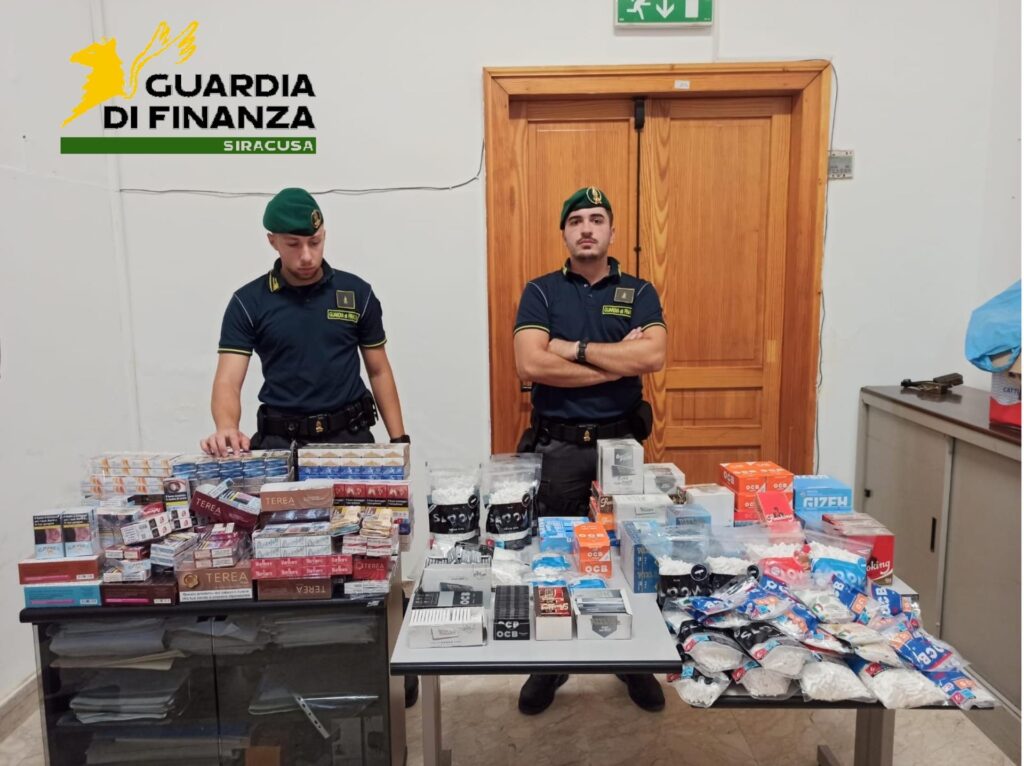 sequestro filtri e cartine per sigarette