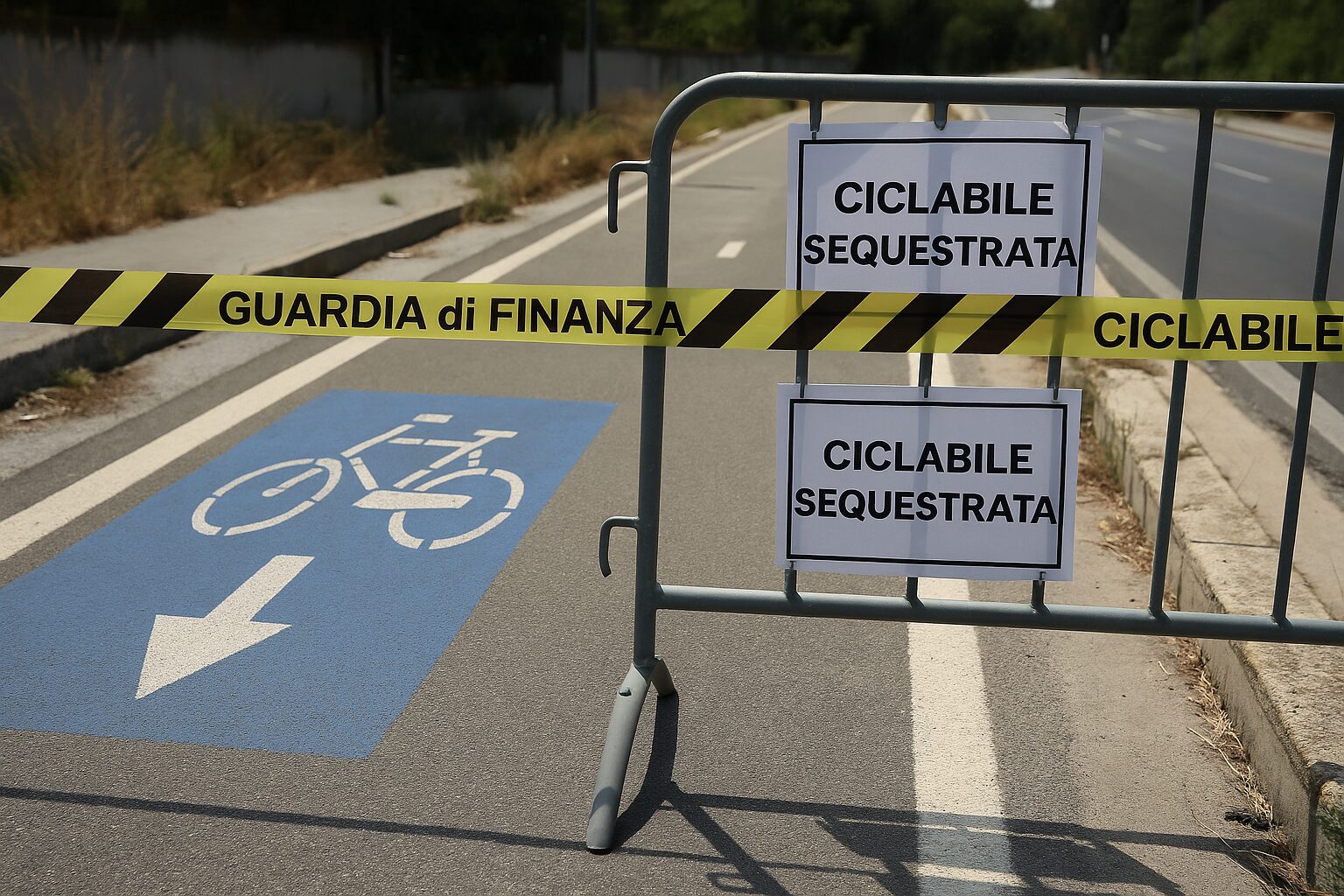 sequestro pista ciclabile