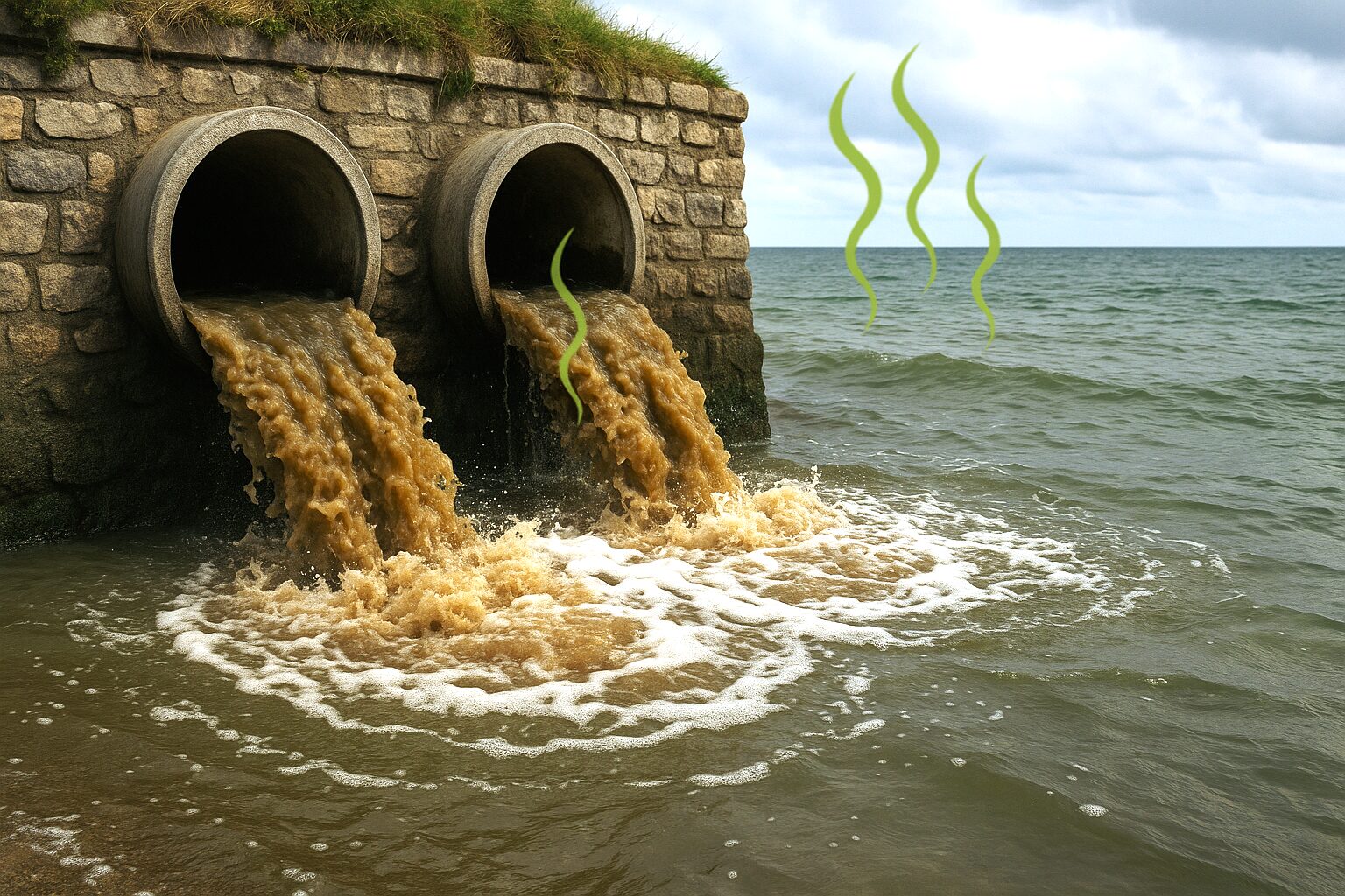 sversamenti di liquami fognari in mare