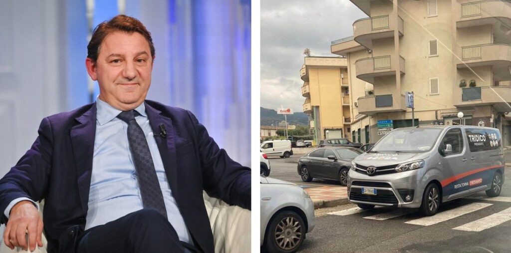 tridico e van parcheggiato contromano e sulle strisce
