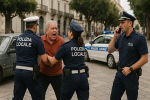 Aggressione polizia municipale