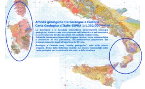 Affinità geologiche tra Sardegna e Calabria (stralcio Carta Geologica d’Italia — ISPRA 1_1.250.000)