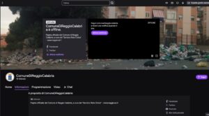 Canale Twitch Comune di Reggio Calabria