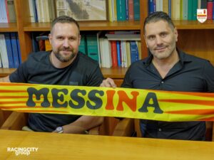 Davis e Pagniello con sciarpa del messina