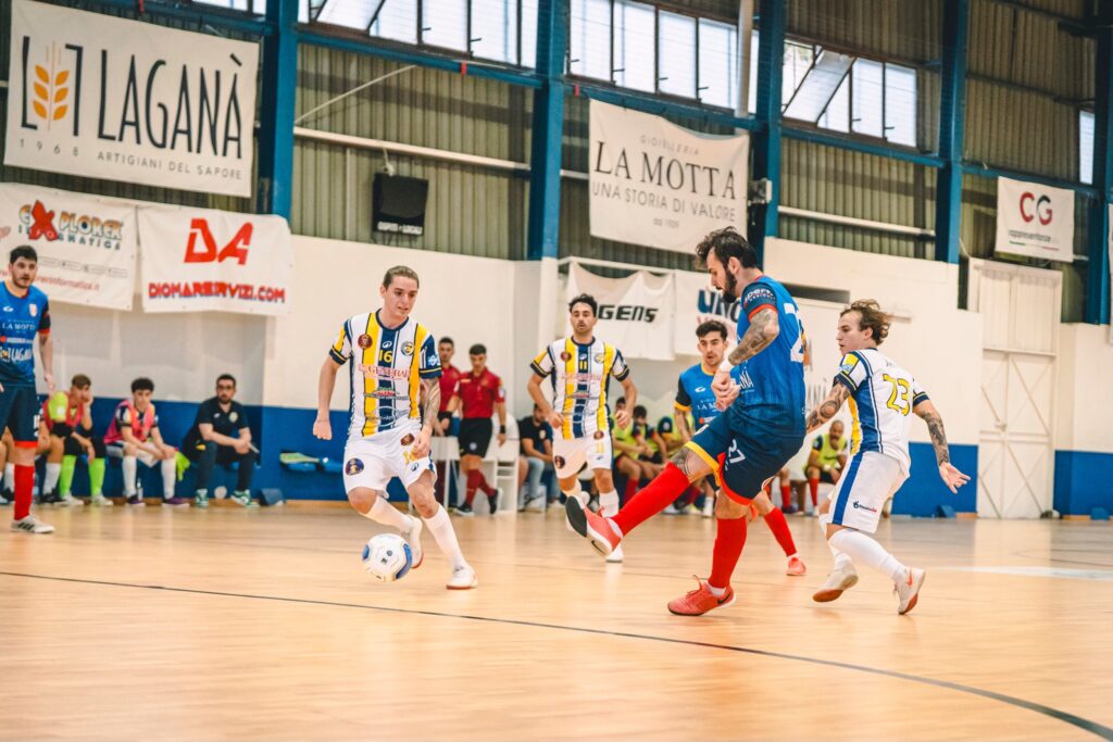 Fase di gioco al PalaLaganà Messina Futsal