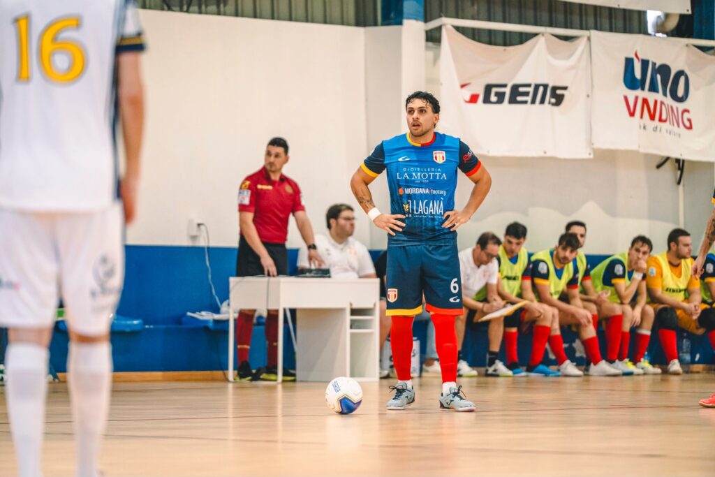 Giuseppe Puglisi autore dell'1-0 Messina Futsal
