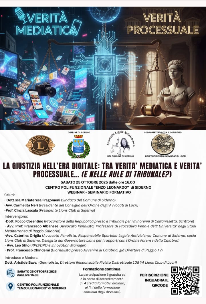 Locandina La Giustizia nell'era digitale