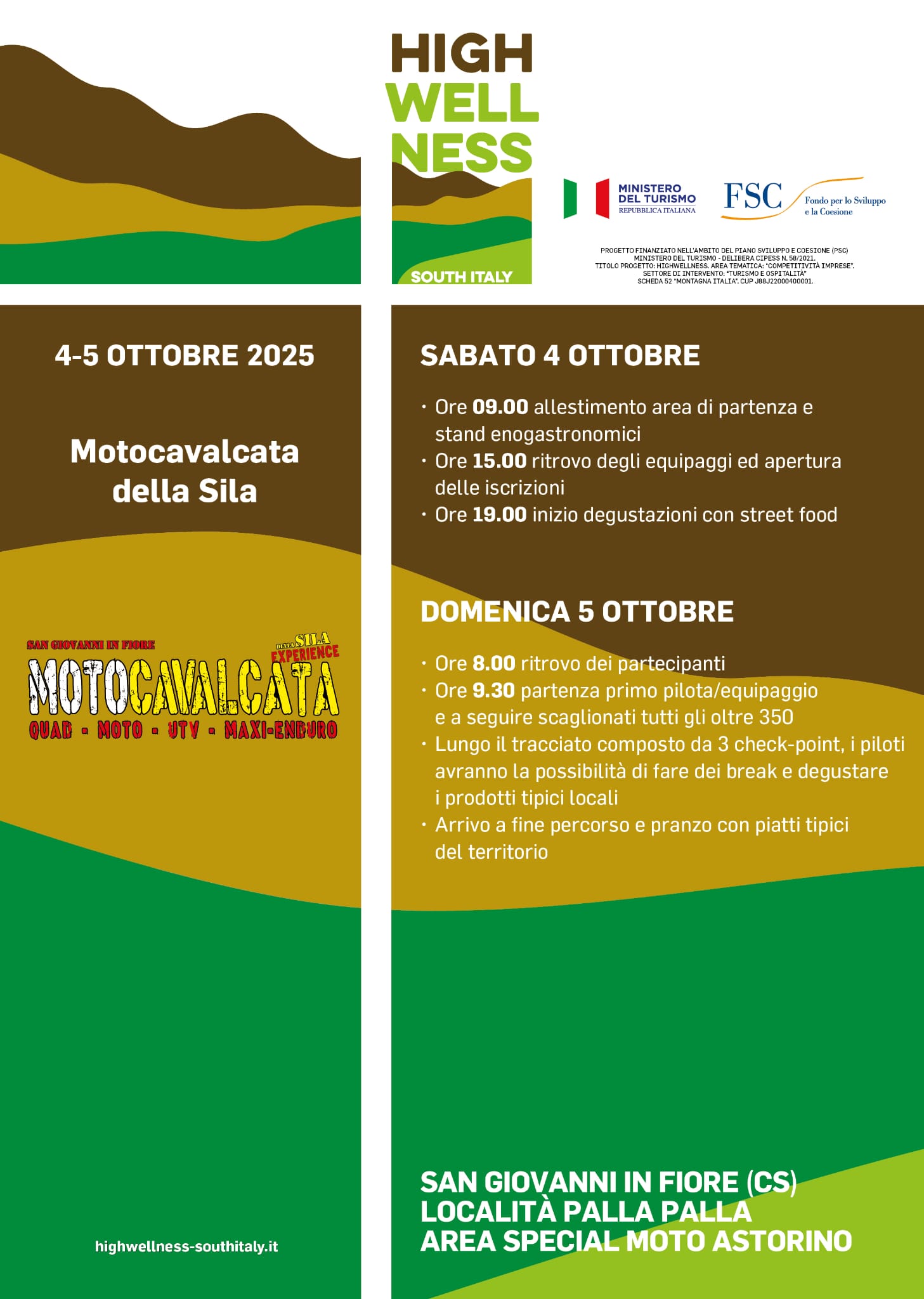 Locandina Motocavalcata della Sila