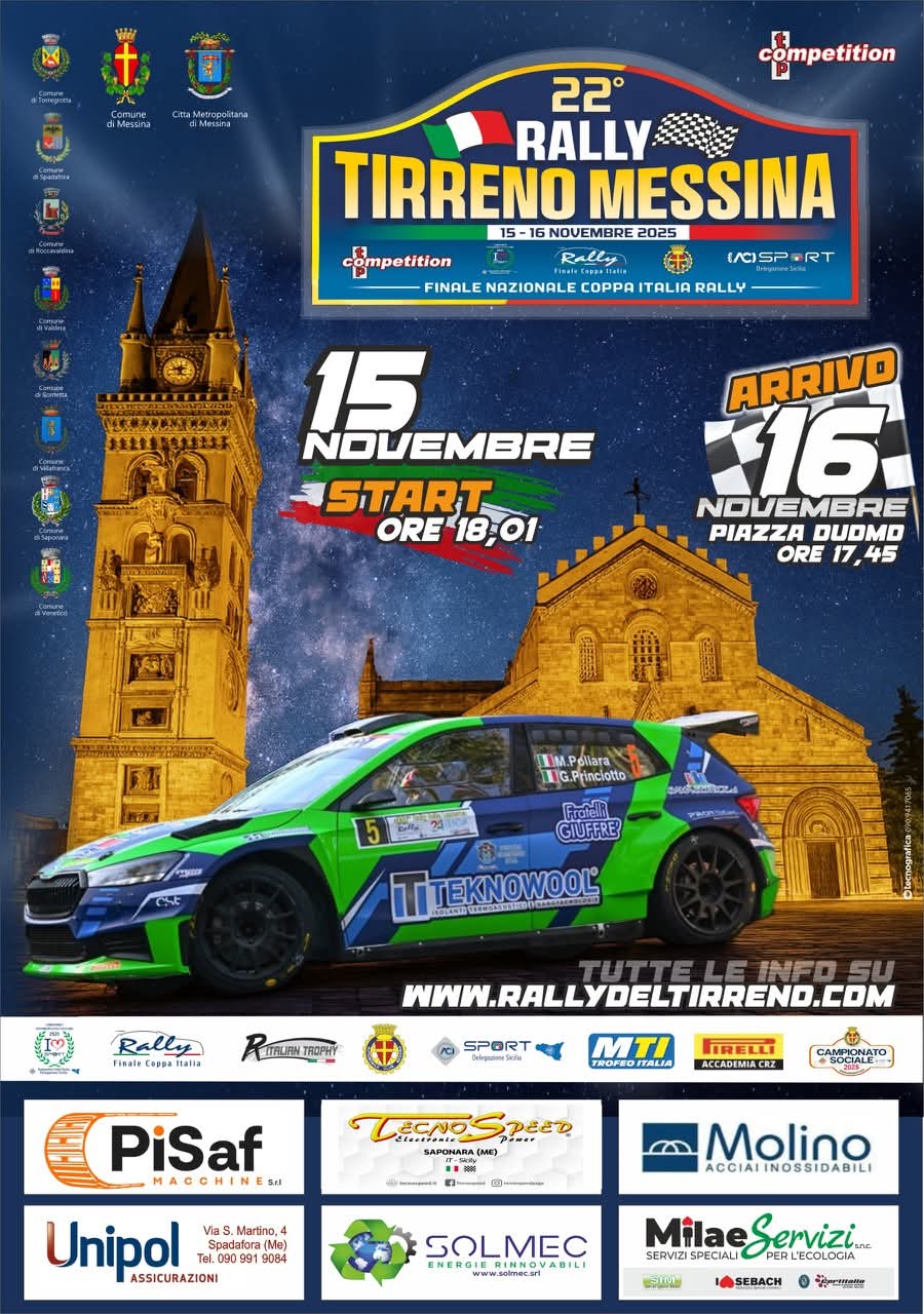 Locandina Rally Tirreno Messina