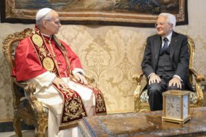 Papa Leone e Sergio Mattarella