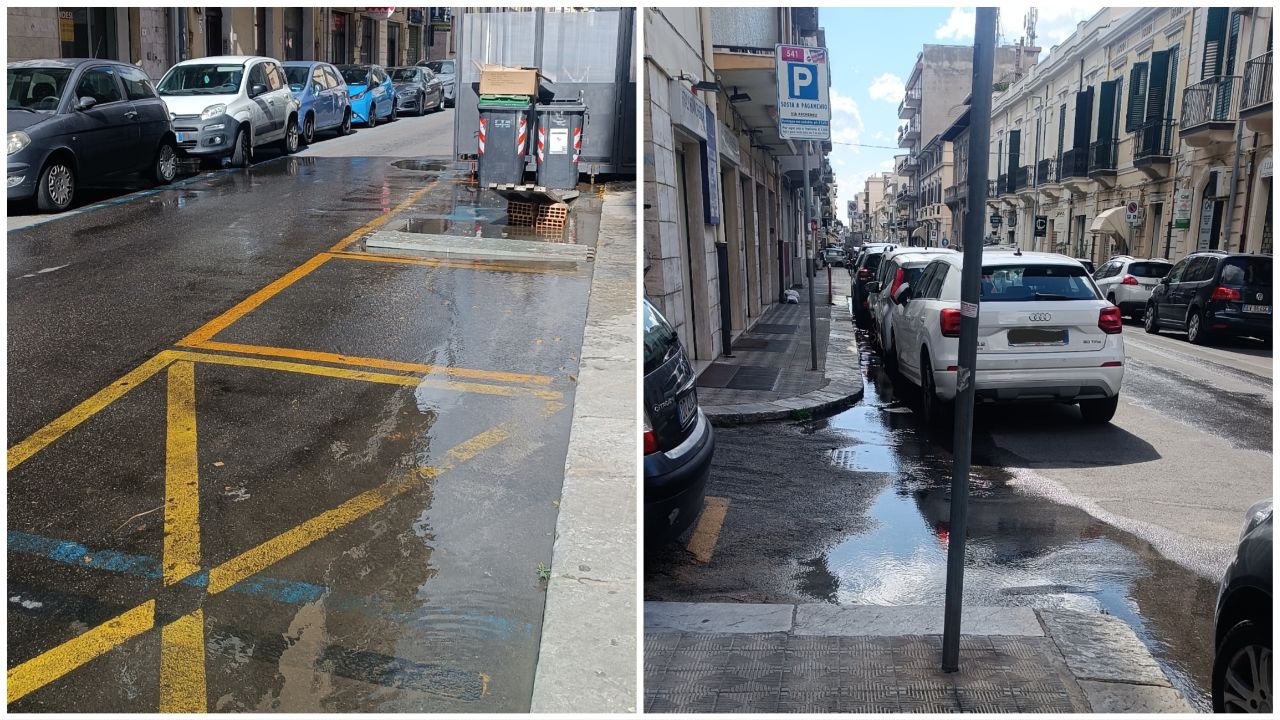Perdita d’acqua in via Aschenez