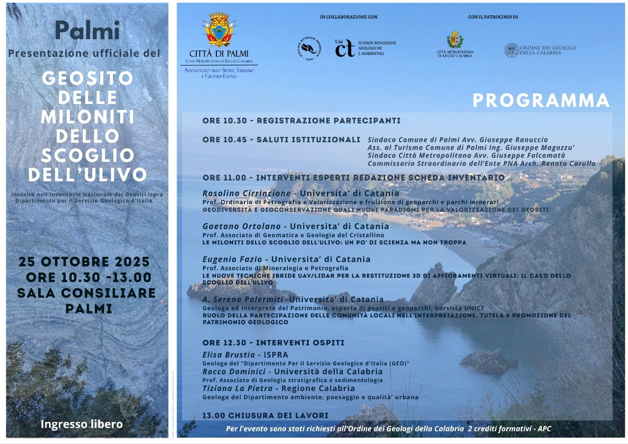 Presentazione geosito Miloniti Scoglio Ulivo Palmi