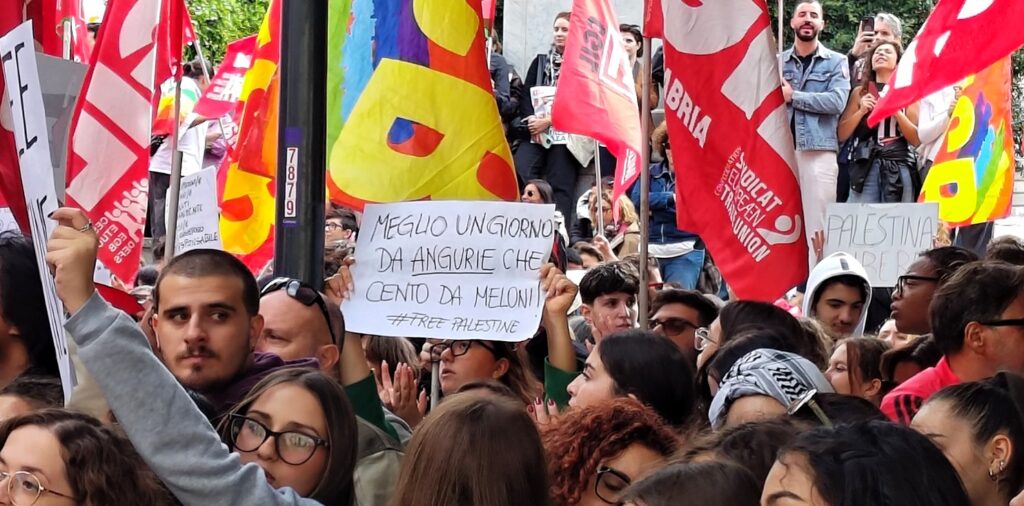 Sciopero generale Manifestazione ProPal Reggio Calabria