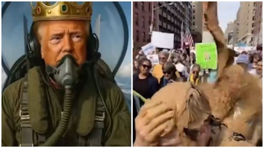 Trump video letame manifestanti