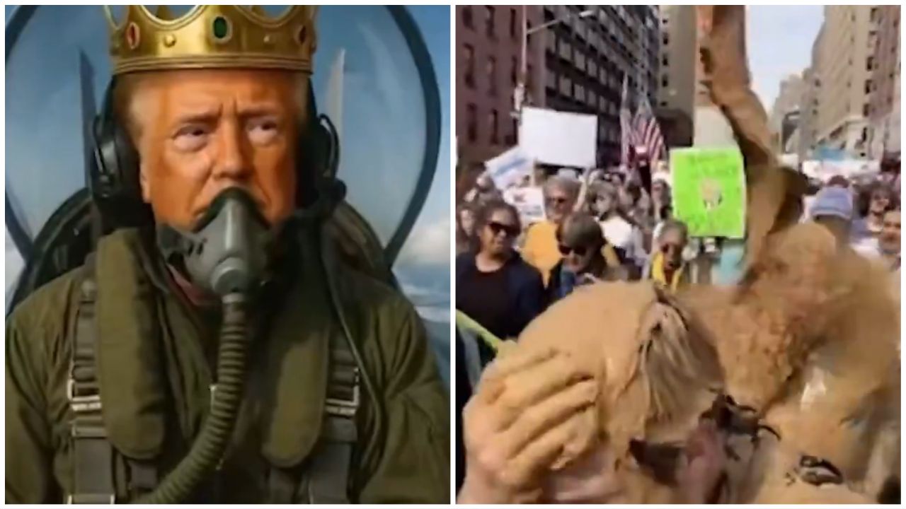 Trump video letame manifestanti
