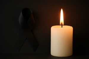 candela cordoglio lutto