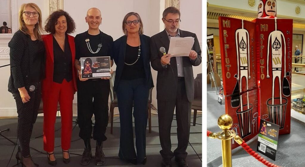 gianluca barreca vince premio a roma con frigo abbandonato diventato opera d'arte