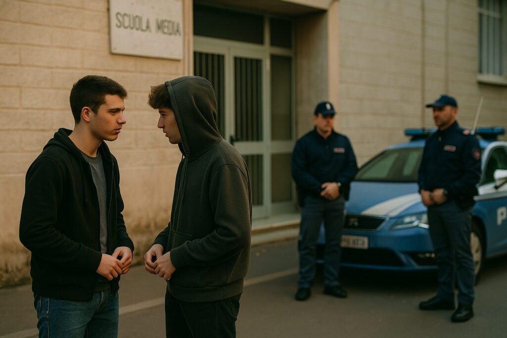 giovani spacciatori fuori scuola