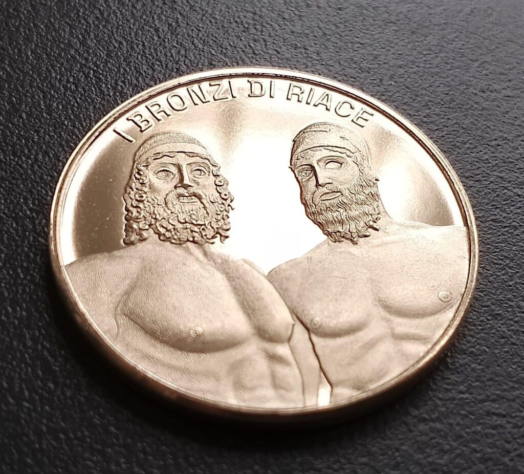 moneta bronzi di riace