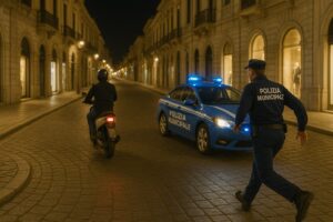 polizia rincorre motorino