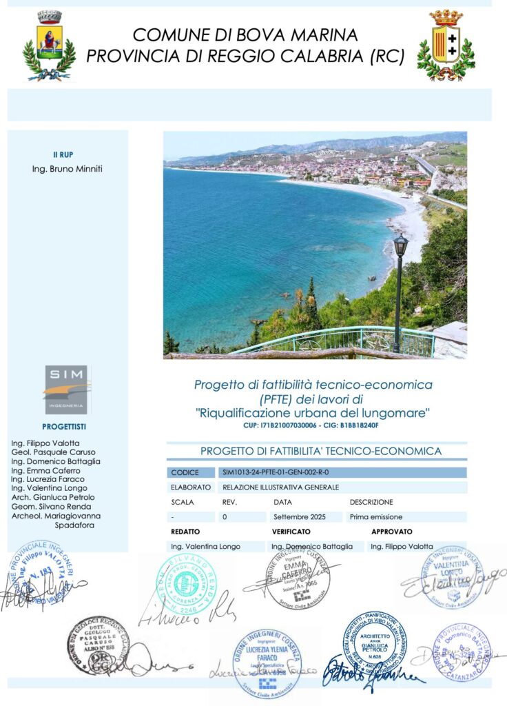 progetto lungomare bova