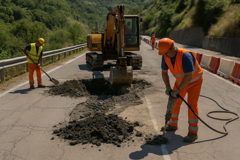 riparazione strada