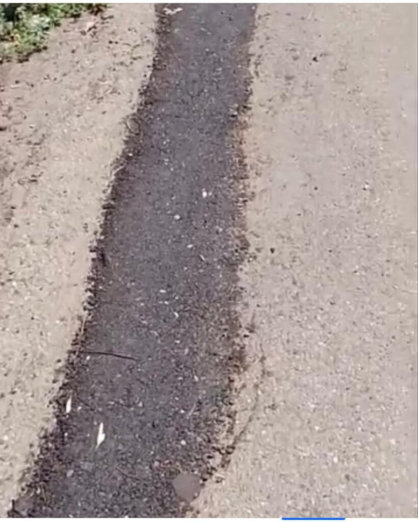 strada dissestata a gallina