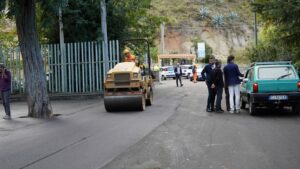 strada riasfaltata a cataforio