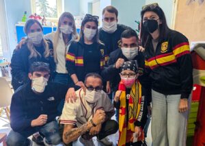 visita ultras catanzaro al dulbecco per incontrare il piccolo francesco