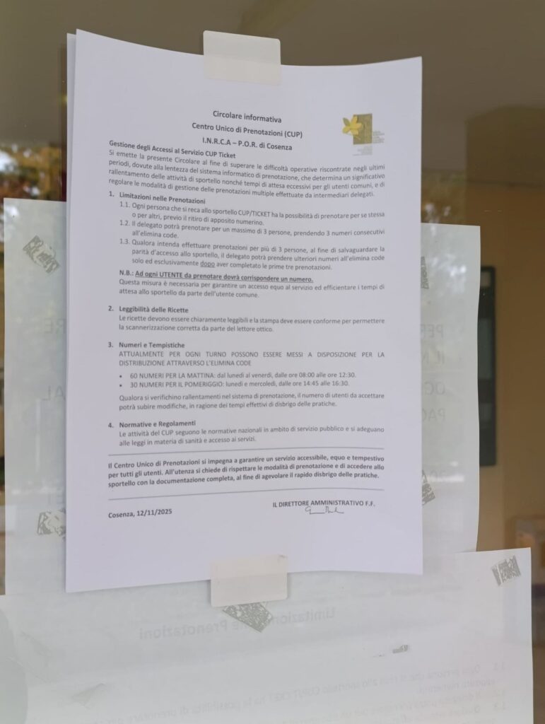 CIRCOLARE PRIVA DI PROTOCOLLO, TIMBRO E DEL NOMINATIVO DELL'AUTORE DELLA STESSA