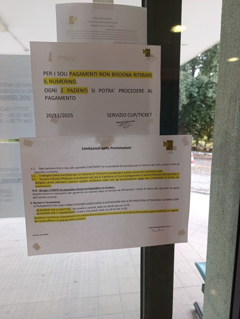 COMUNICAZIONE INERENTE ALLA LIMITAZIONE DELLE PRENOTAZIONI