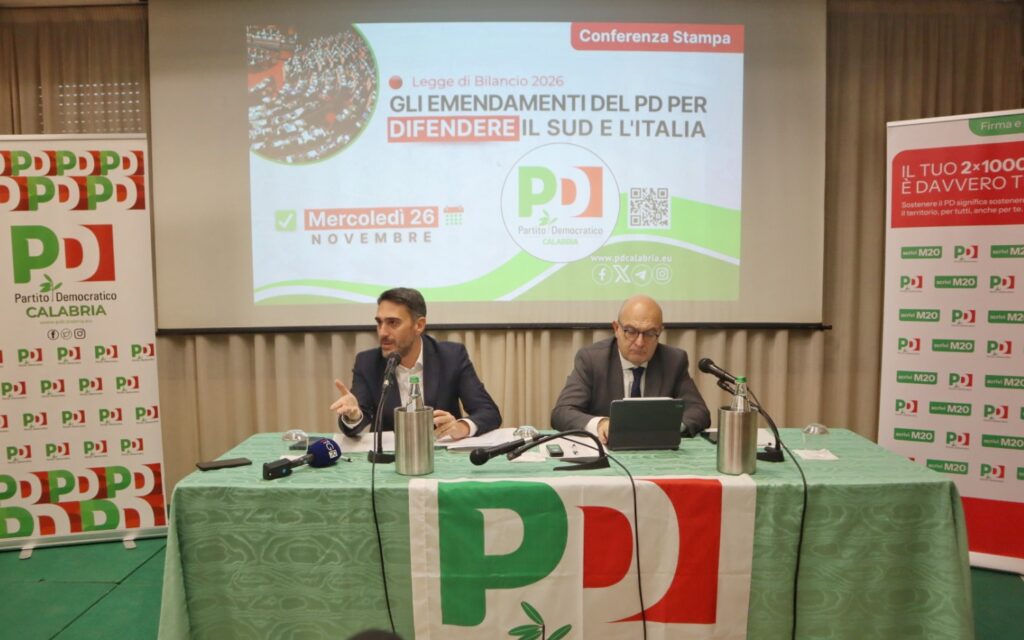 Conferenza stampa PD a Reggio Calabria su emendamenti legge di bilancio irto misiani