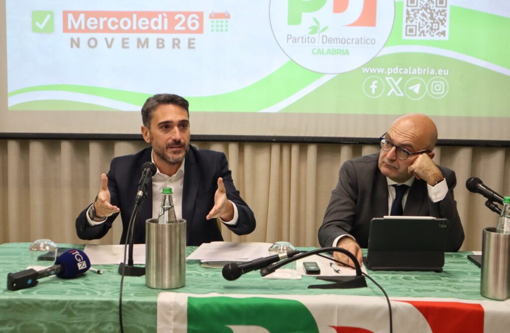 Conferenza stampa PD a Reggio Calabria su emendamenti legge di bilancio irto misiani