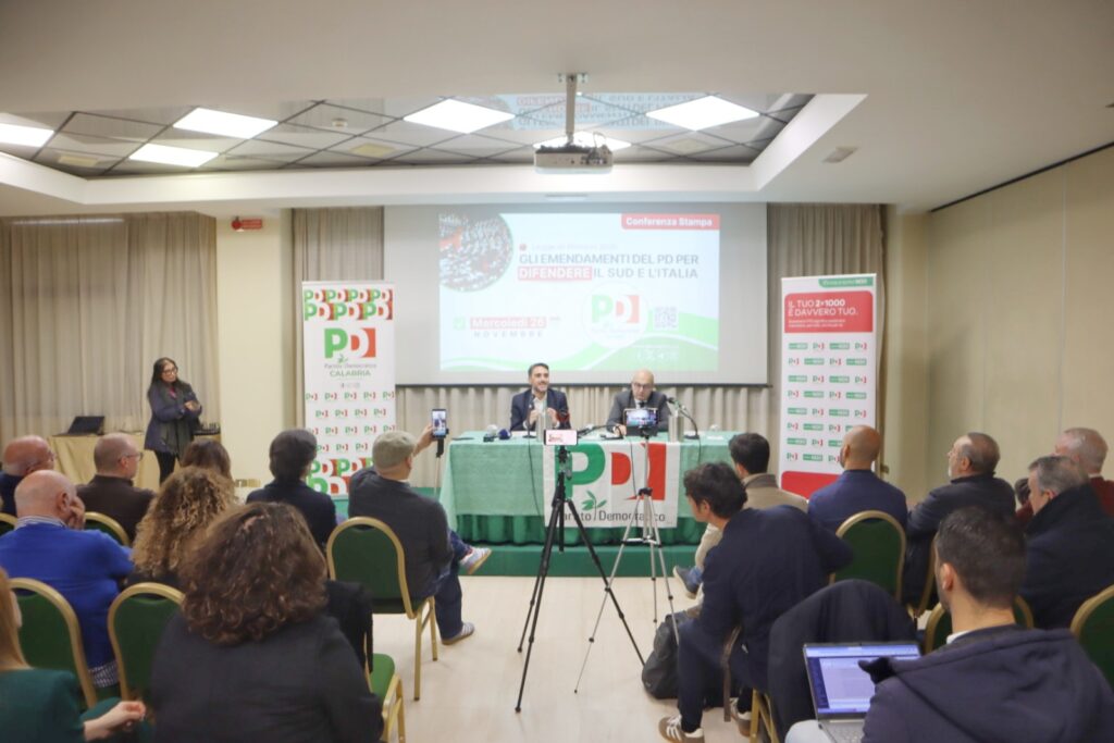 Conferenza stampa PD a Reggio Calabria su emendamenti legge di bilancio