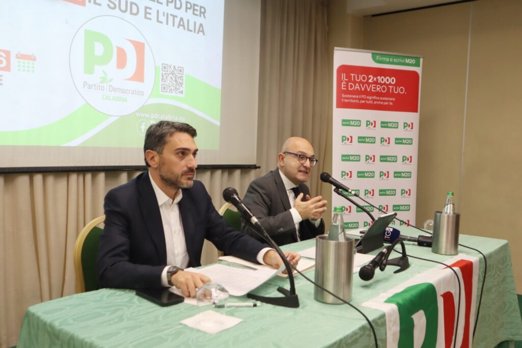 Conferenza stampa PD a Reggio Calabria su emendamenti legge di bilancio irto misiani