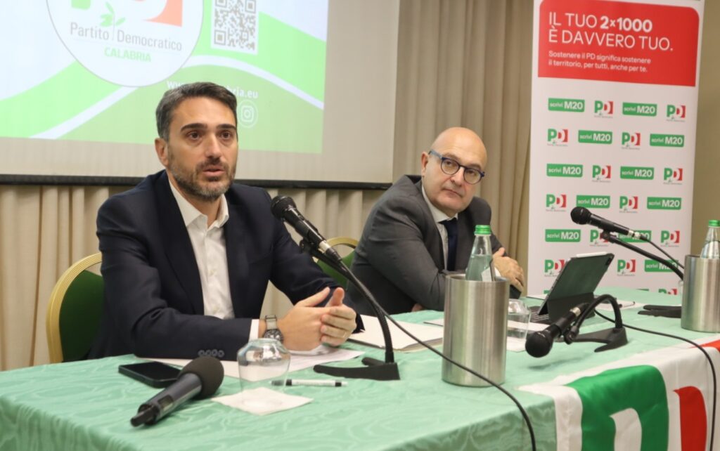 Conferenza stampa PD a Reggio Calabria su emendamenti legge di bilancio irto misiani
