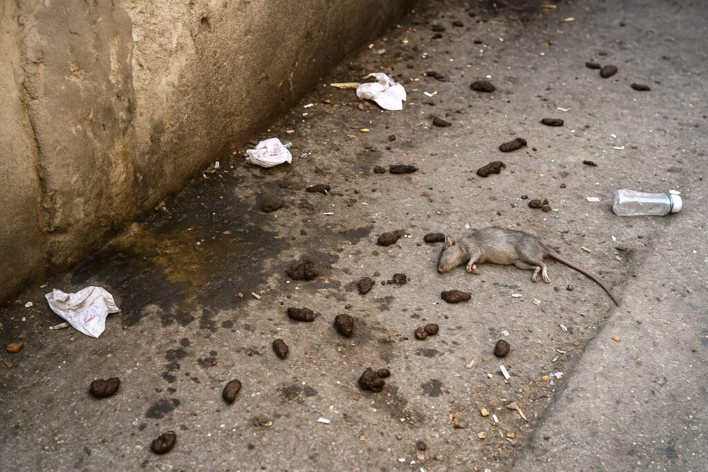 Degrado con urina feci topi