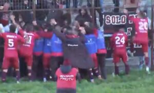 Esultanza Reggina a Enna