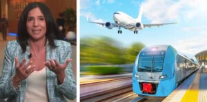 Giusi Princi aereo e treno